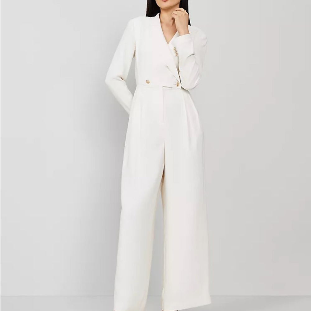 Ann Taylor White Jumpsuit